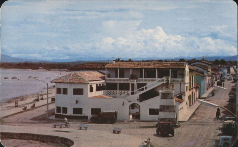 Oceano Hotel and Street Scene, Puerto Vallarta Jal. Mexico