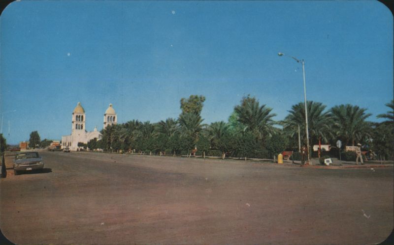 Park and Church, San Luis Río Colorado SO Mexico