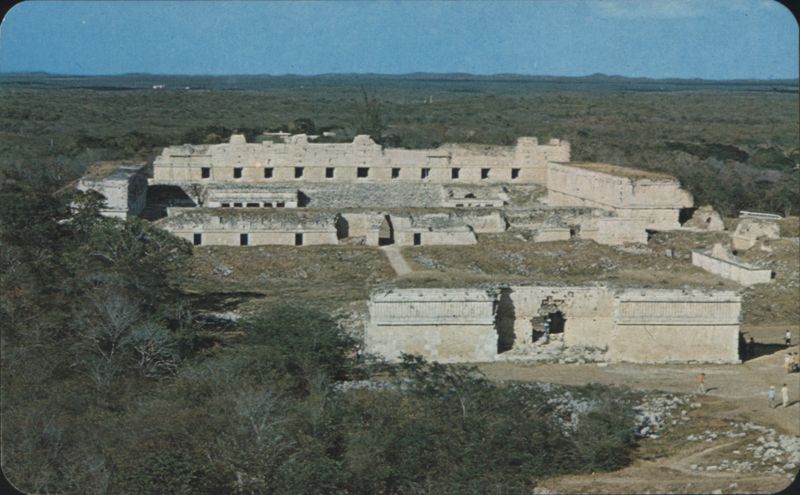 Panoramic View of the Nun's Quadrangle, Uxmal, Mexico