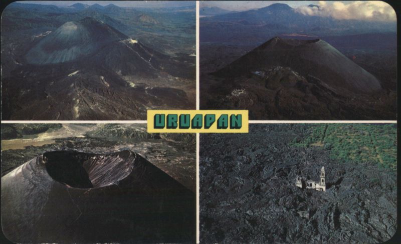 Aerial Views of Paricutin Volcano, Uruapan, Mexico Michigan