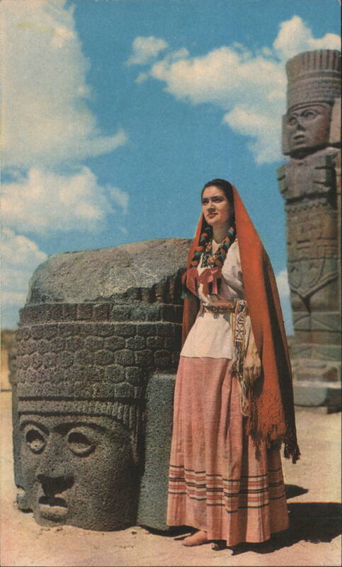 Woman in Traditional Dress at Tula Ruins, Hidalgo, Mexico HGO