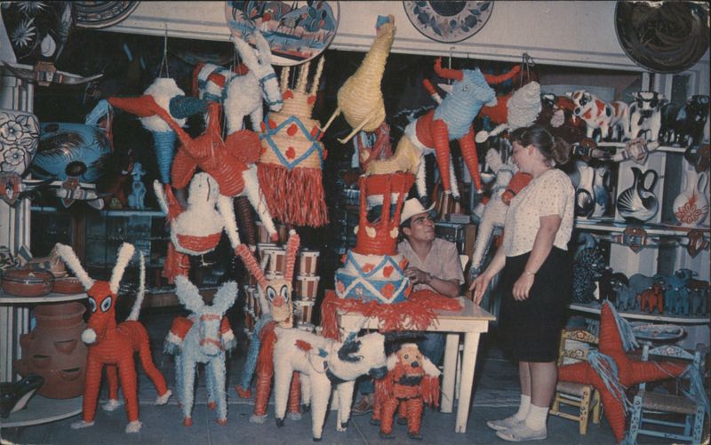 Colorful Piñata Shop Interior in Tijuana, Mexico