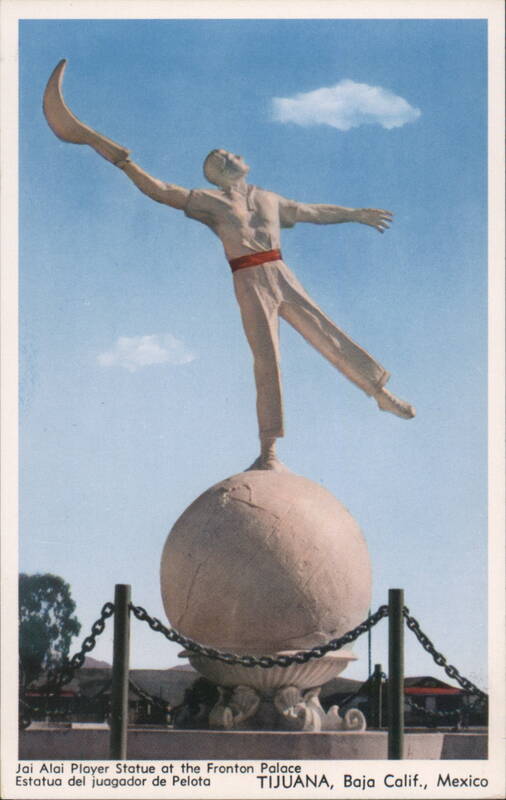 Jai Alai Player Statue, Fronton Palace, Tijuana, Mexico