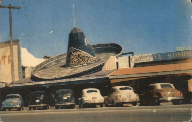 El Sombrero Store Building with Cars, Tijuana, Mexico
