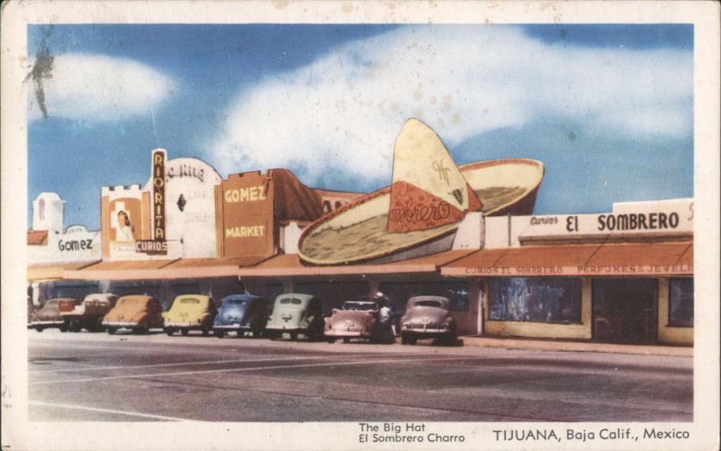Tijuana El Sombrero Charro Shops and Street Scene Mexico