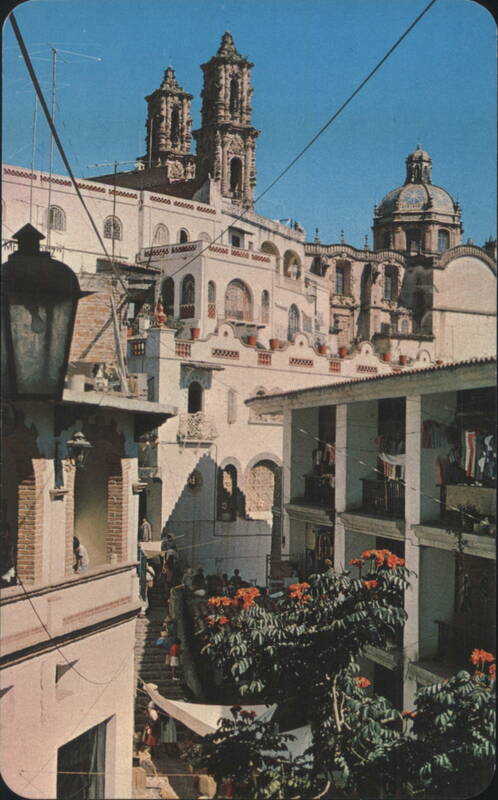 Market and Santa Prisca Parish, Taxco, Mexico Gro.