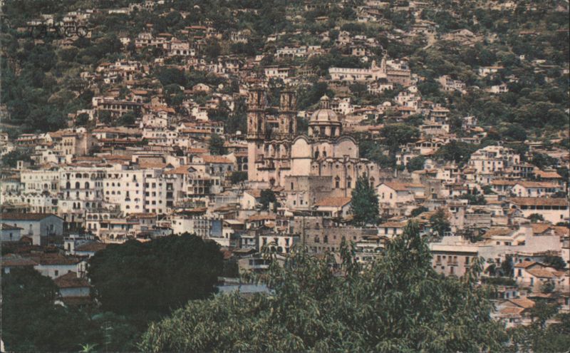 Panoramic View of Taxco, Guerrero, Mexico Gro.