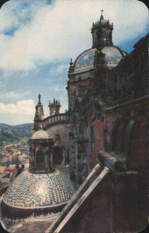 Cupolas of Santa Prisca Church, Taxco, Mexico