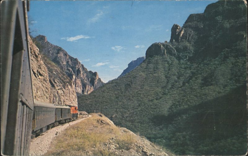 Train on Chihuahua al Pacífico Railway, Sierra Tarahumara Mexico