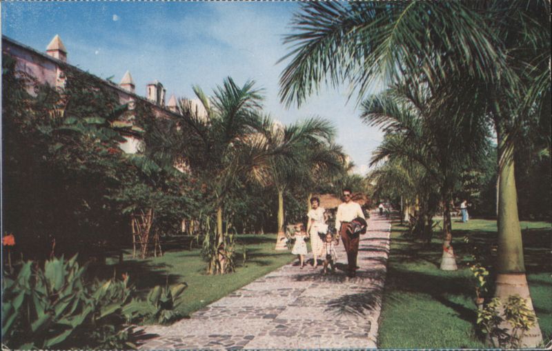 Hacienda Vista Hermosa Path with Palm Trees Tequesquitengo Mexico