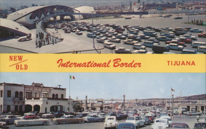 Tijuana International Border Crossing & City Traffic Mexico