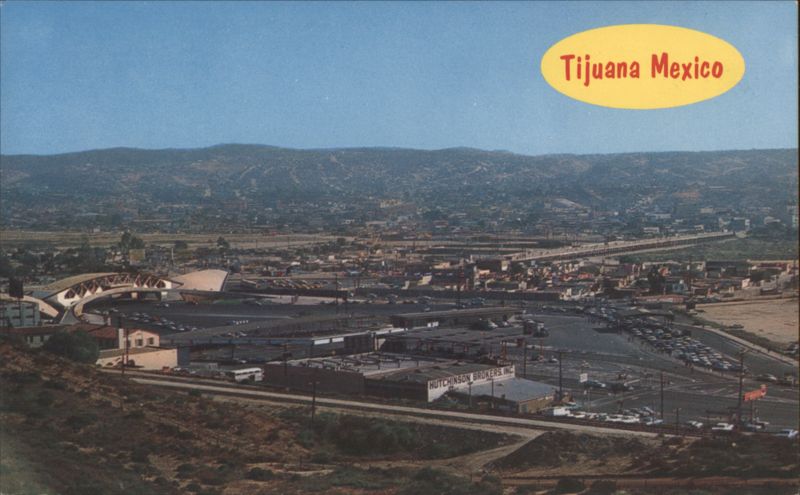 Aerial View of International Border at Tijuana, Mexico