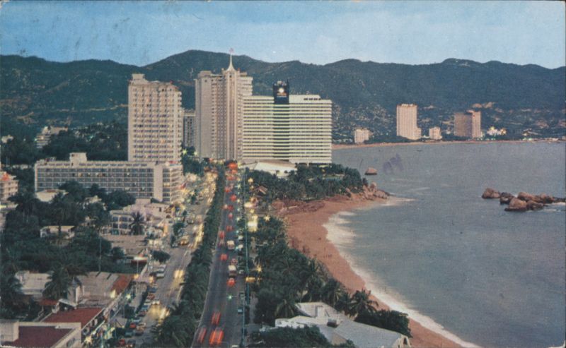 Acapulco Bay Hotels & Beach at Twilight Mexico Roberto Roque