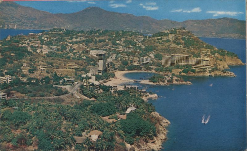 Aerial View of Las Playas Colony, Acapulco Mexico