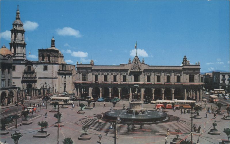 Guadalajara City Hall Plaza and Fountain Mexico G. Ibarra Gómez