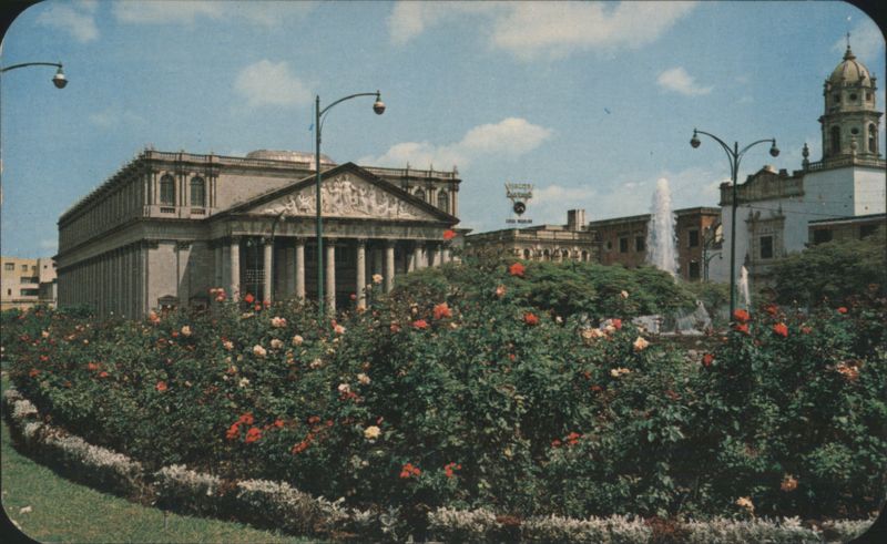 Teatro Degollado and Rose Garden, Guadalajara Mexico