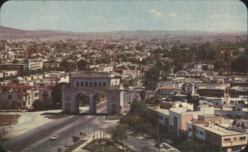 Panoramic View of Guadalajara with Los Arcos, Mexico México