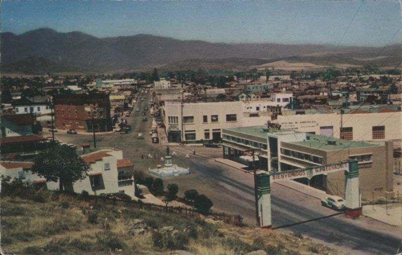 Main Street Ensenada, Mexico with Welcome Arch