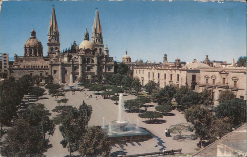 Plaza de la Liberación and Guadalajara Cathedral, Mexico