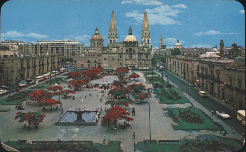 Liberation Square and Cathedral, Guadalajara México
