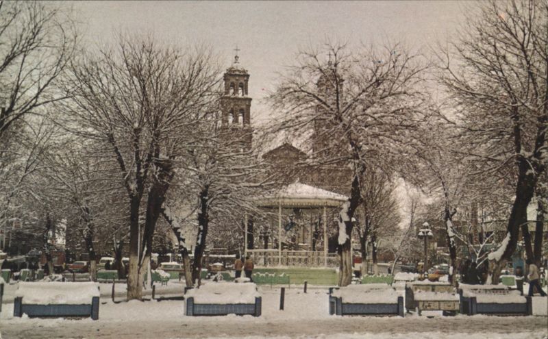 Plaza de Armas and Cathedral, Snow-covered, Ciudad Juarez Mexico