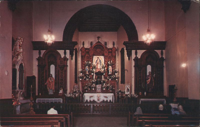 Interior of Mision de Nuestra Senora de Guadalupe, Ciudad Juarez Mexico