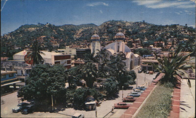 El Zocalo, Acapulco City View with Cathedral Mexico