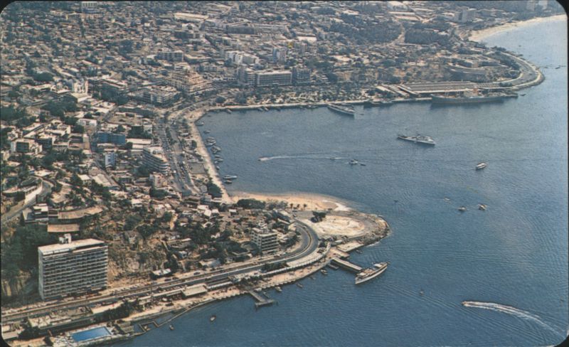 Aerial View of Acapulco Bay, Mexico