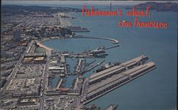 Fisherman's Wharf and Golden Gate Bridge, San Francisco Postcard