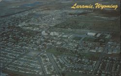 Aerial View of Laramie, Wyoming Postcard