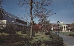 University of Delaware Campus - Morris Library & Memorial Hall Postcard