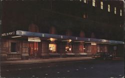 Hotel Du Pont Entrance at Night, Wilmington DE Postcard