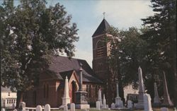 Christ Church Episcopal, Milford, Delaware with Cemetery Postcard