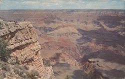 Grand Canyon, Arizona - Majestic View with Person on Cliff Postcard