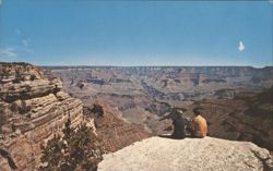 Grand Canyon AZ Bright Angel Overlook Chrome Postcard Postcard