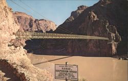 Kaibab Suspension Bridge, Grand Canyon National Park Postcard
