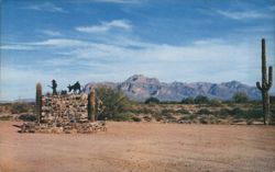 Lost Dutchman Monument & Superstition Mountain, AZ Postcard