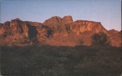 Superstition Mountain Sunset Postcard