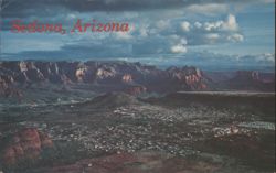 Sedona, Arizona Red Rock Landscape Aerial View Postcard