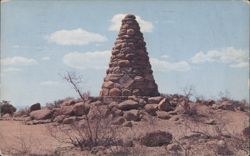Ed Schieffelin's Grave Stone Cairn, Tombstone, AZ Postcard