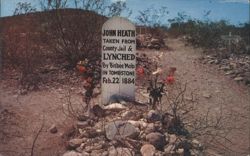 John Heath Grave, Boot Hill Graveyard, Tombstone, Arizona Postcard