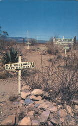 M.E. Kellogg Grave, 'Natural Death' - Boot Hill Graveyard Postcard