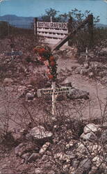 George Johnson Grave, Boothill Graveyard, Tombstone, AZ Postcard
