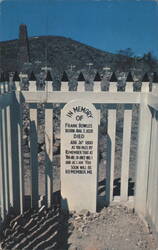 Grave of Frank Bowles, Tombstone, Arizona Postcard