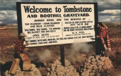 Welcome to Tombstone and Boothill Graveyard Sign Postcard