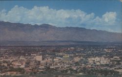 Tucson City View from "A" Mountain, Arizona Postcard