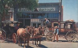 Tombstone Epitaph Building with Stagecoach, Tombstone, AZ Postcard