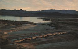 London Bridge Construction, Lake Havasu City, Arizona 1970 Postcard