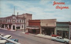Jerome AZ Main Street Shops & Antique Museum Postcard