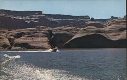 Boating Lake Powell, Utah - Arizona Postcard